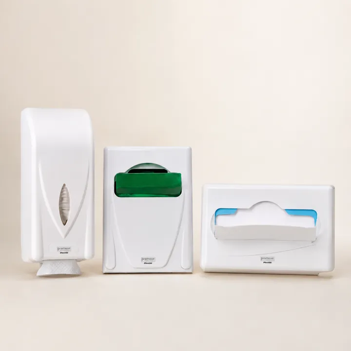 Dispensers brancos Premisse para itens de higiene